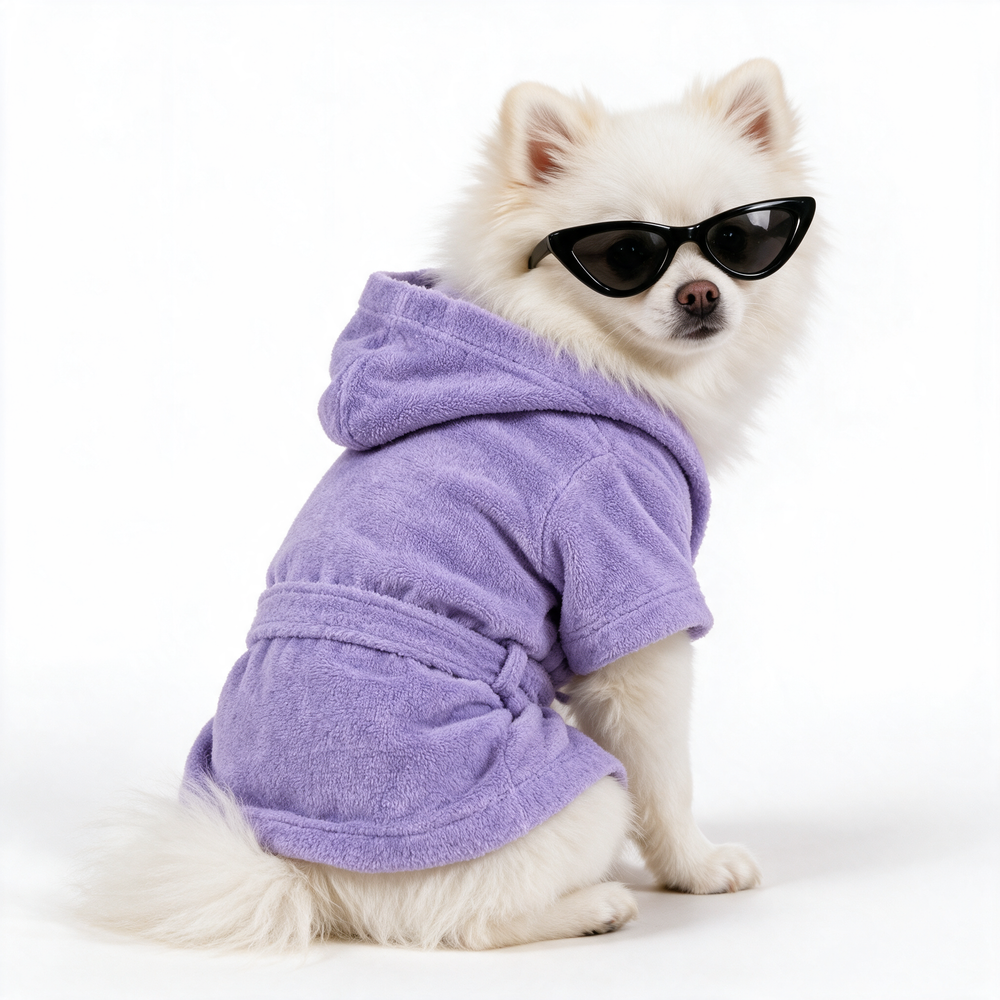 Bata de Baño KOVA para perro color Morado