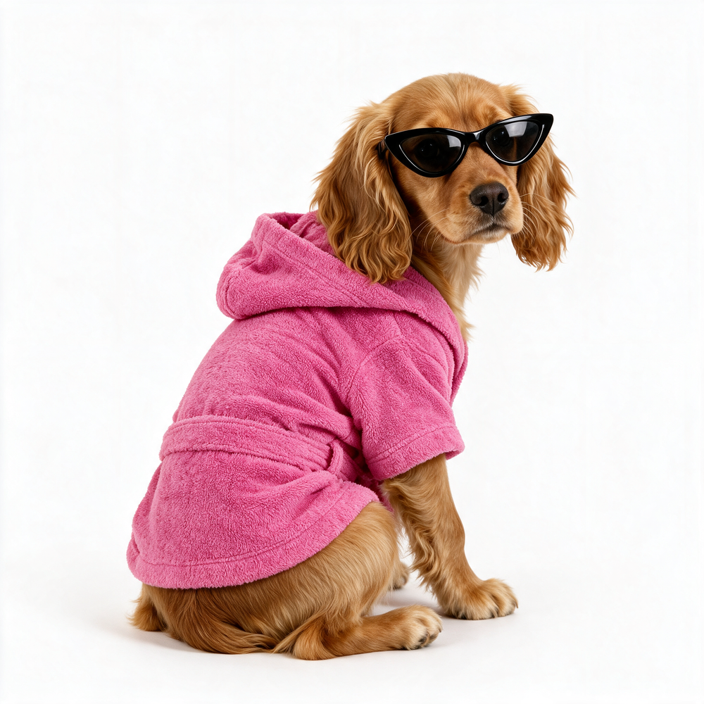 Bata de Baño KOVA para perro color Rosa