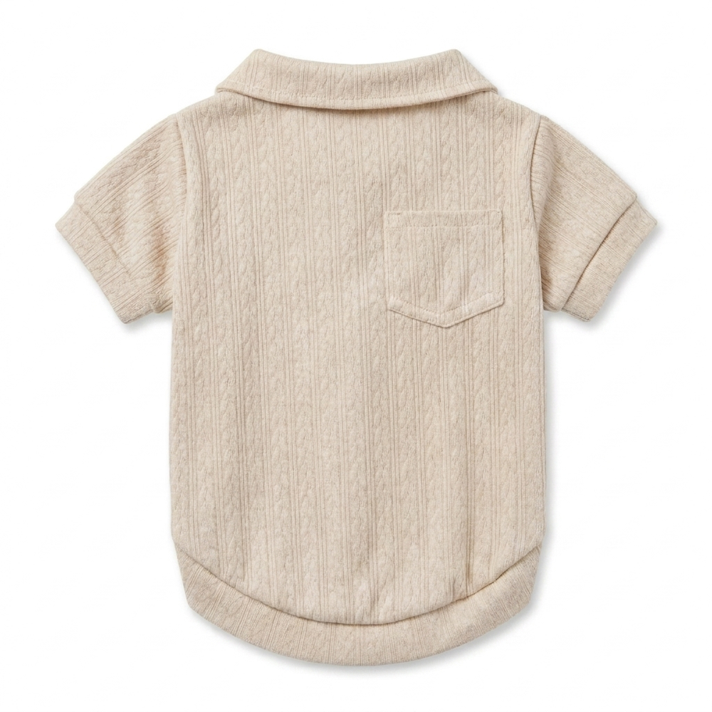 Camisa Portofino KOVA para perro color Hueso — vista 2