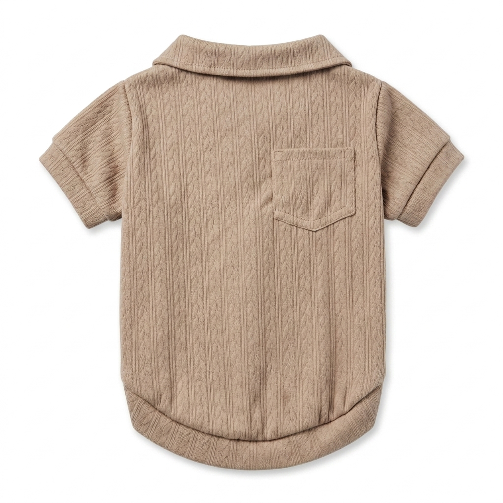 Camisa Portofino KOVA para perro color Café — vista 2