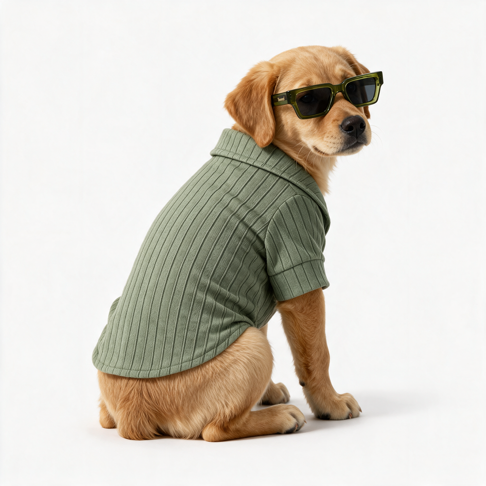 Camisa Canalé KOVA para perro color Verde