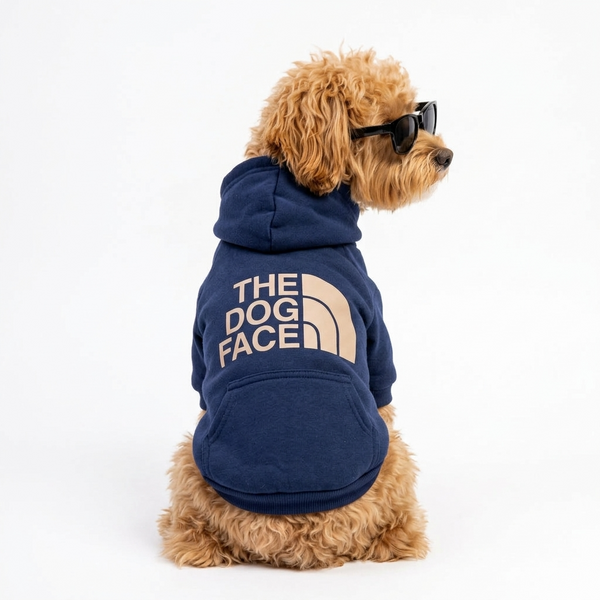Hoodie Azul Marino — The Dog Face