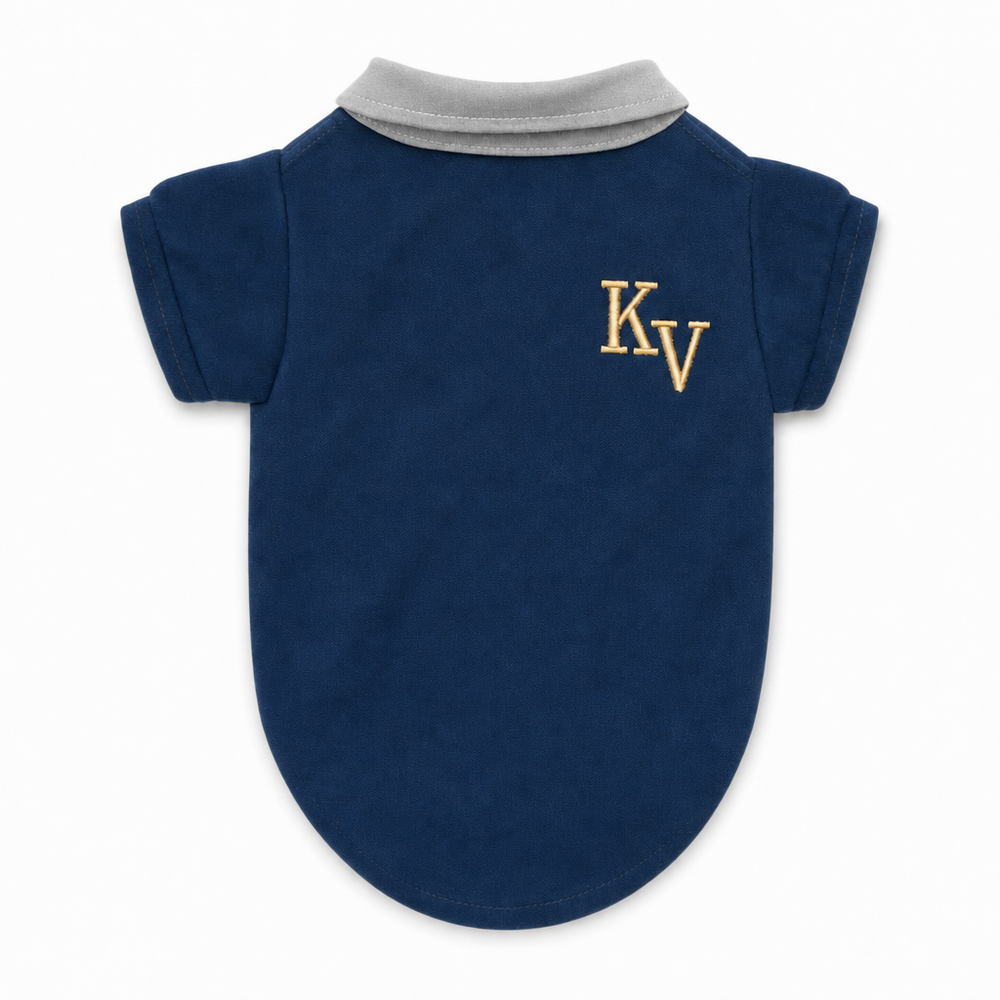 Camisa Polo KOVA para perro color Navy — vista 2