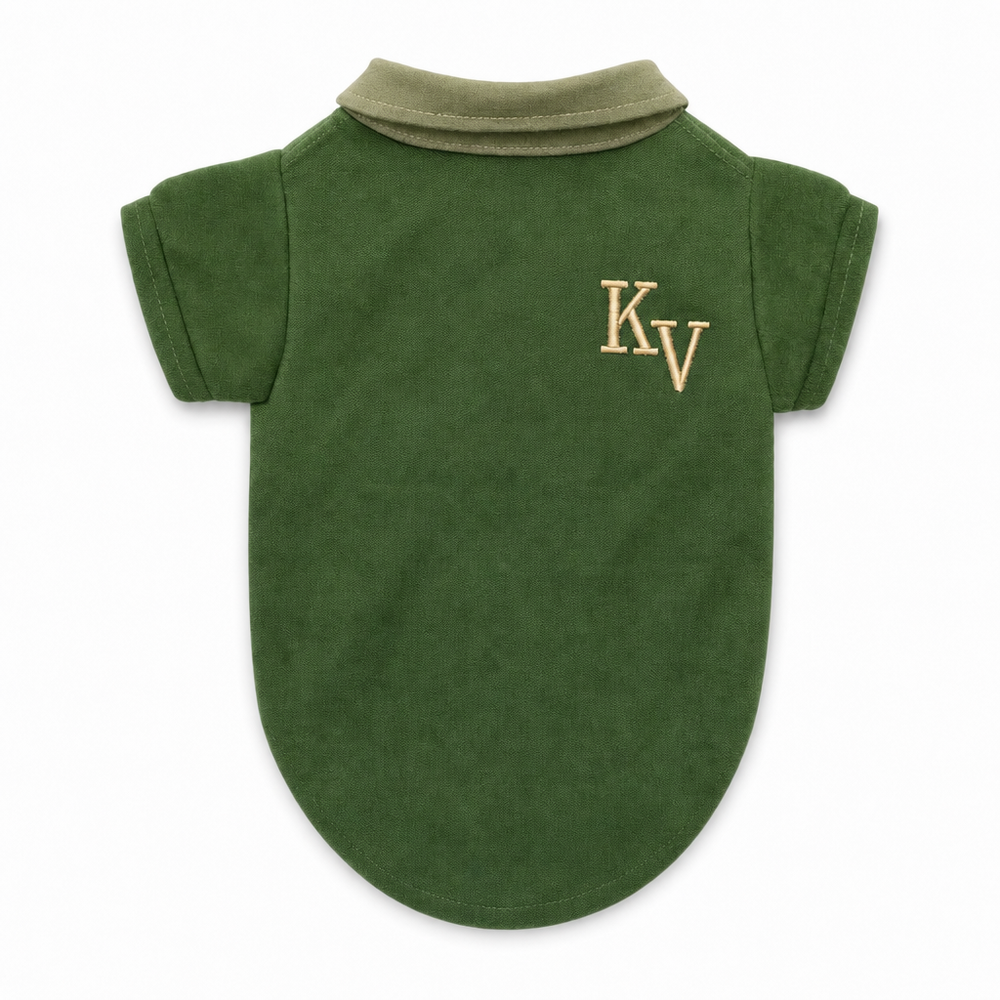 Camisa Polo KOVA para perro color Verde — vista 2