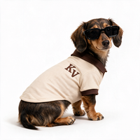 Camisa Polo KOVA para perro color Hueso
