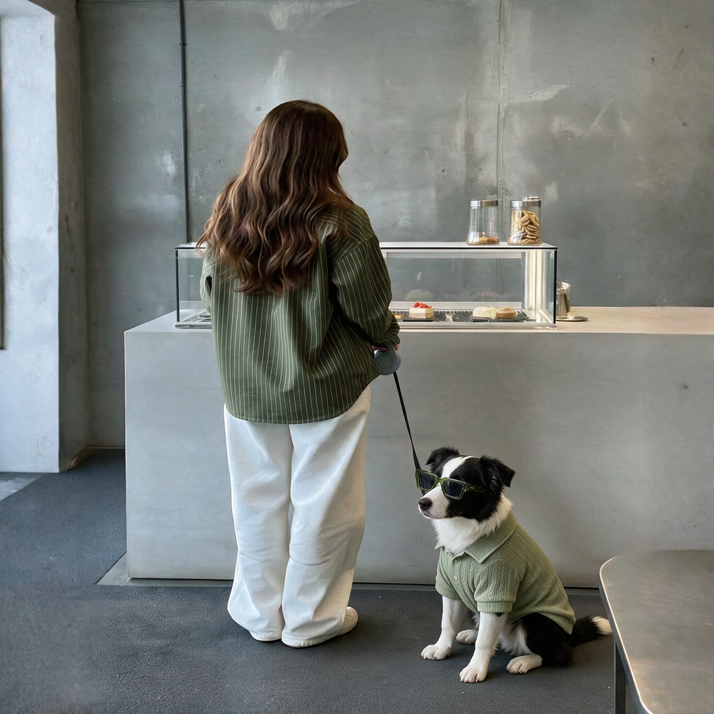 Camisa Portofino KOVA para perro color Verde — vista 3
