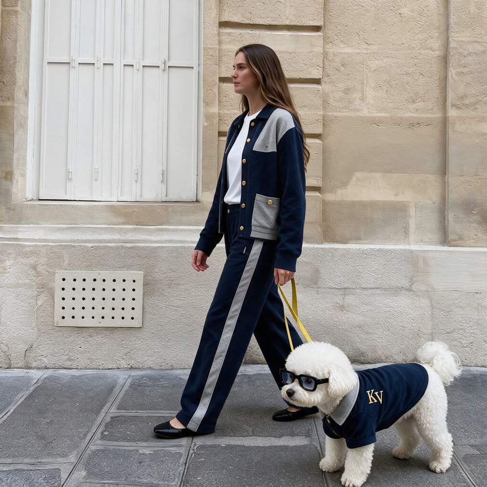 Camisa Polo KOVA para perro color Navy — vista 3