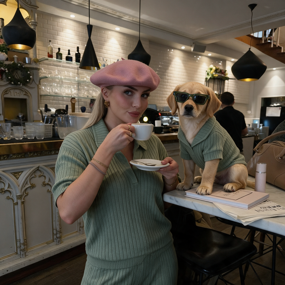 Camisa Canalé KOVA para perro color Verde — vista 3