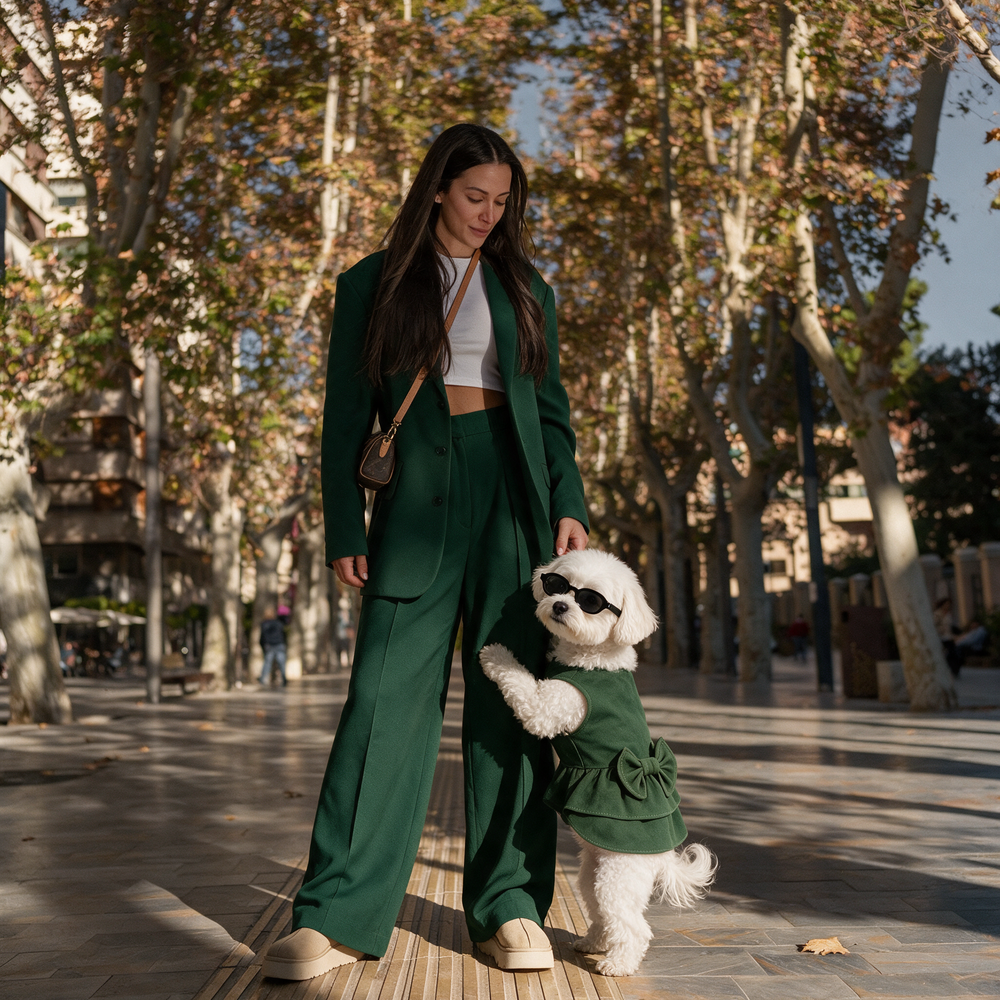 Vestido Park Avenue KOVA para perro color Verde - vista 2