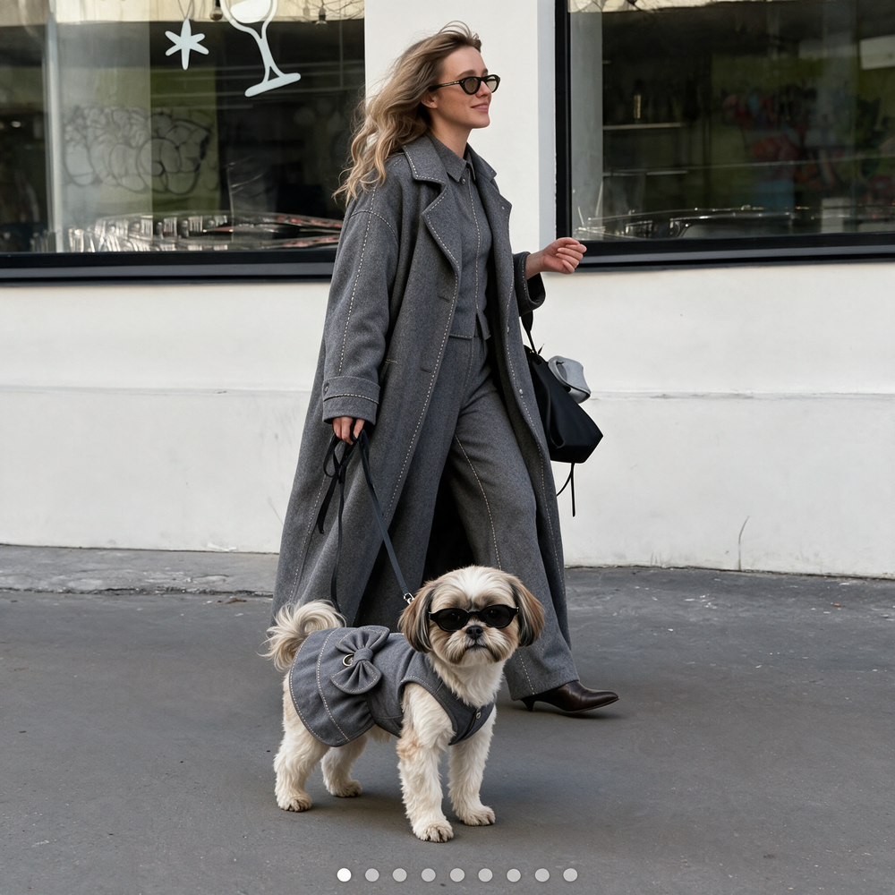 Vestido Park Avenue KOVA para perro color Gris - vista 2