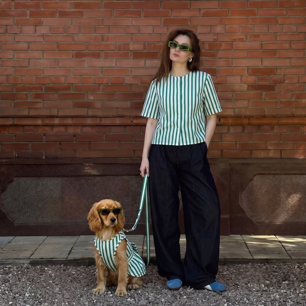 Vestido Costa KOVA para perro color Esmeralda — vista 3