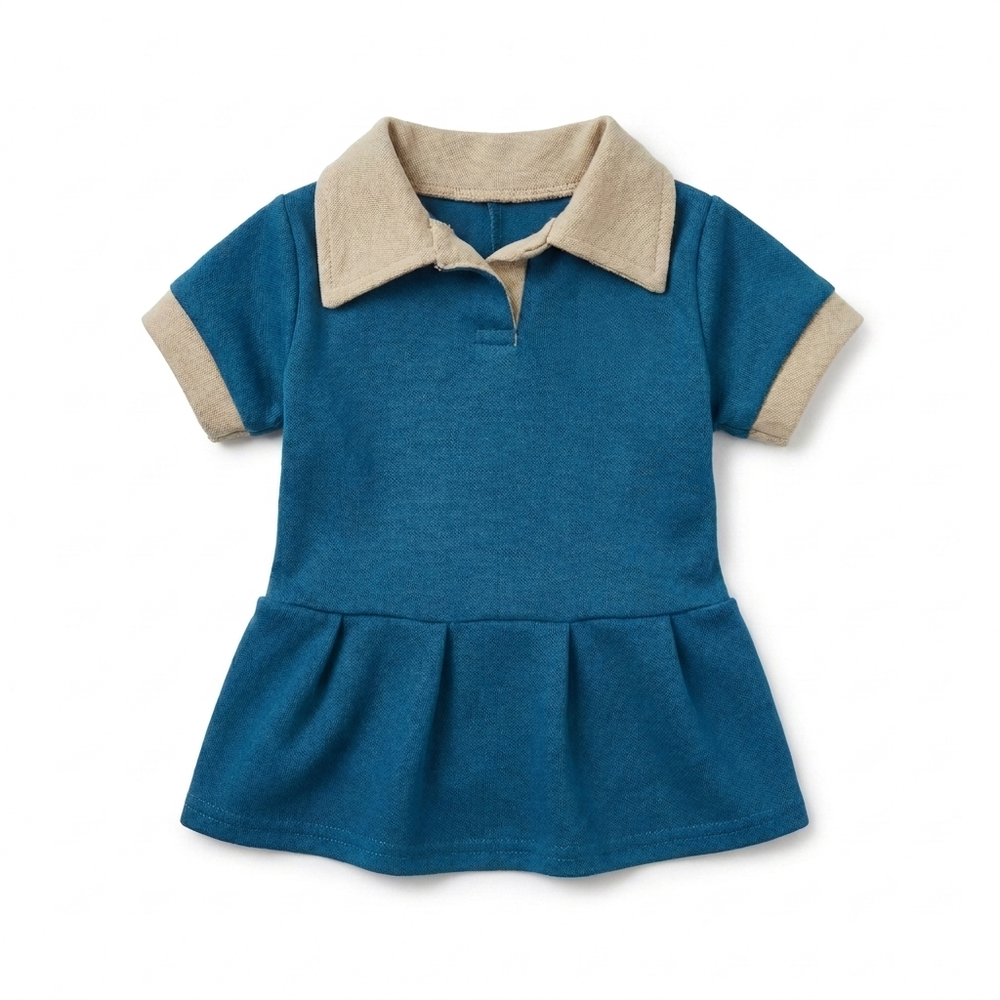 Vestido Polo Oxford KOVA para perro color Azul — vista 2