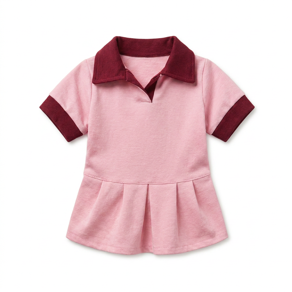 Vestido Polo Oxford KOVA para perro color Rosa — vista 2