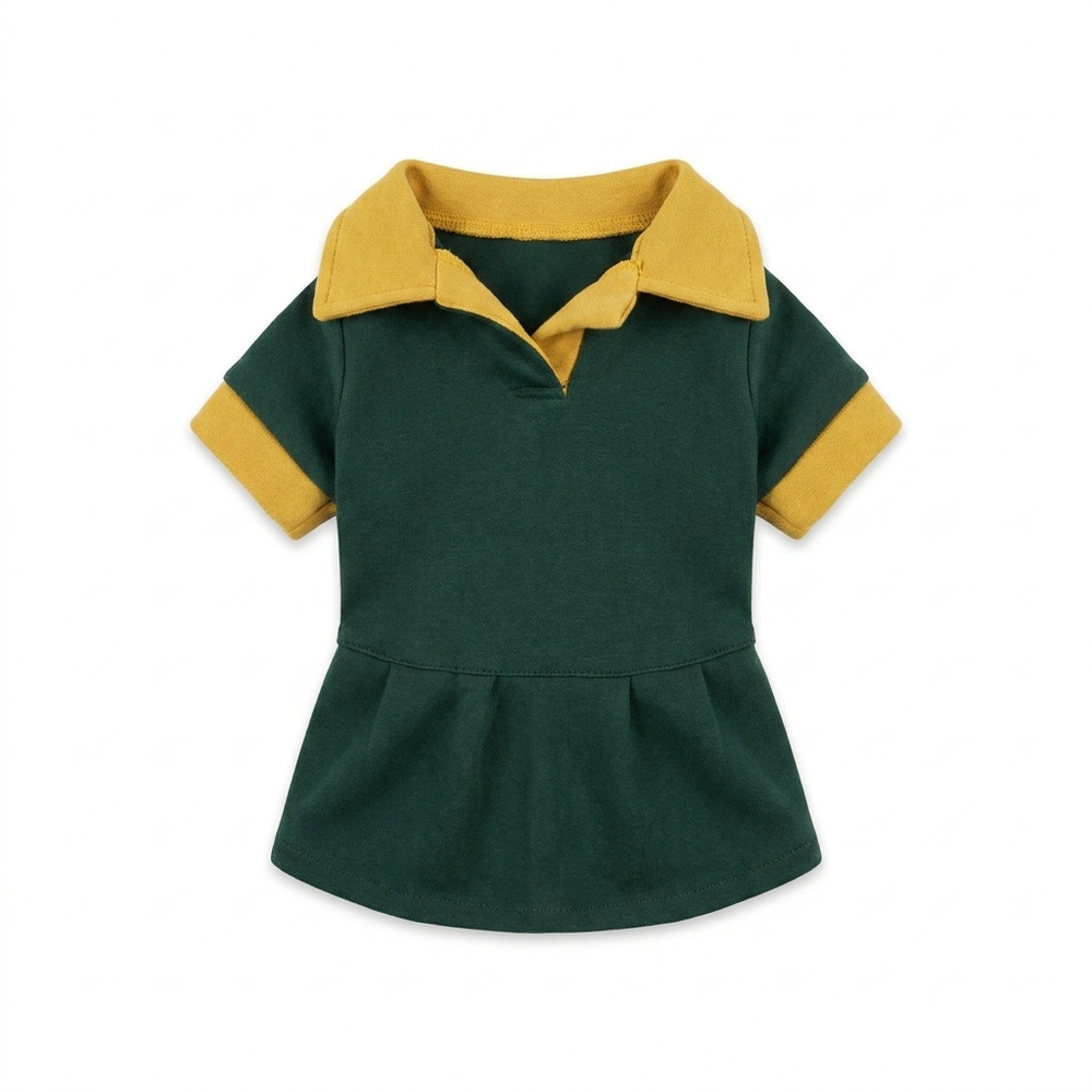 Vestido Polo Oxford KOVA para perro color Verde — vista 2